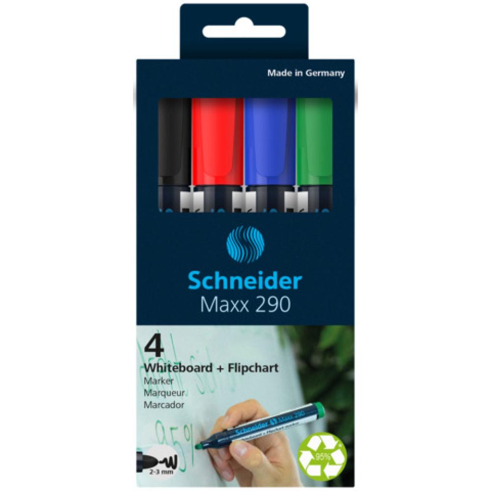 Board-Marker Maxx 290 2-3 mm 4er Etui sortiert SCHNEIDER SN129094 (4004675000842)