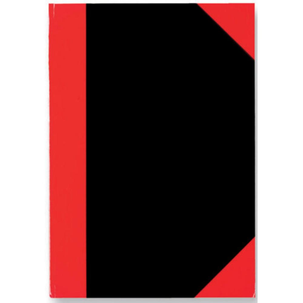 Kladde A6, kariert Hardcover schwarz rot 192 Seiten STYLEX 29116 (4044186291162)