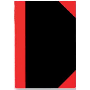 Kladde A5, kariert Hardcover schwarz rot 192 Seiten STYLEX 29115 (4044186291155)