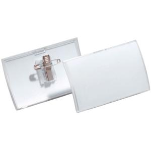 Namensschild CLICK FOLD mit Kombiklemme 54x90 mm transparent DURABLE 8214 19 (4005546803050)