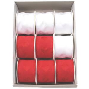 Zierband mit Draht Herz 40 mmx2 m sortiert GOLDINA 152a 4099 0902 (4031409951507)