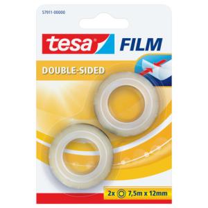 Klebefilm doppelseitig 12 mmx7,5 m 2er Blisterpack TESA 57911-00000 (4042448899736)