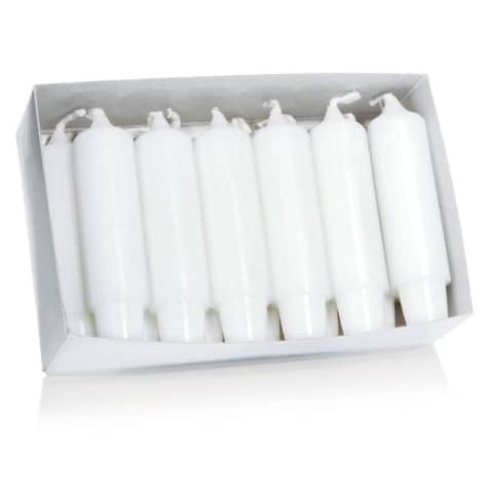 Lampionkerze 80x 20 mm Zapfenform weiß WIEDEMANN 211001.004 (4006064093602)