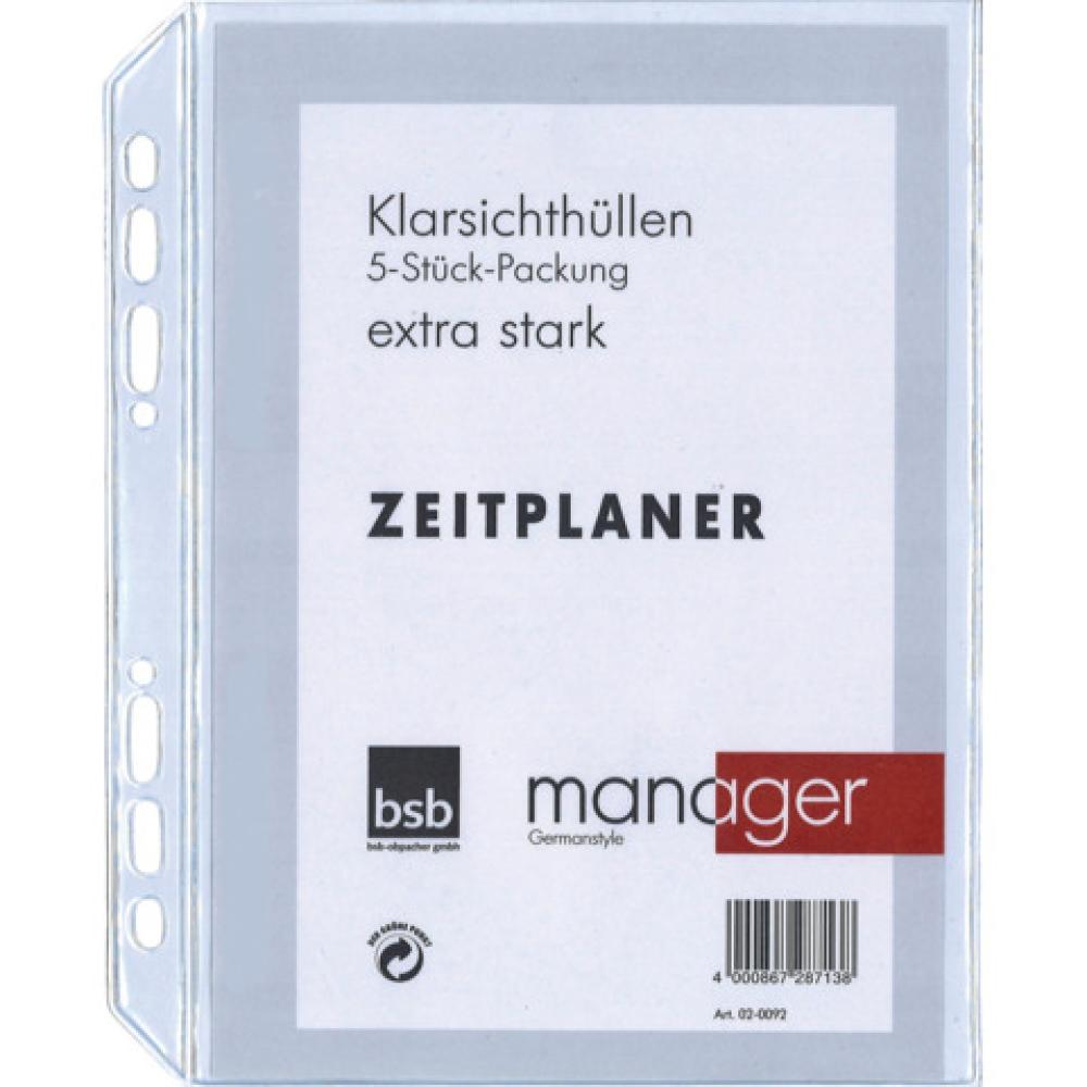Ersatzhülle Manager A5, 5er Pack extra stark BSB 02-0092 (4000867287138)