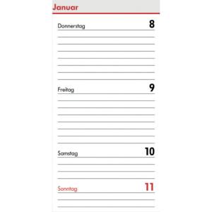 Ersatzkalendarium Mini A8, 1 Woche 2 Seiten BSB 02-0195 (4000867299728)