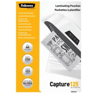 Laminierfolie Value Pack Capture A4, glänzend 125 mym 250 Stück FELLOWES 5314903 (0043859521852)