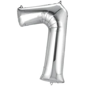 Folienballon Zahl 7 silber 9906292 (0026635279871)