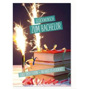 Glückwunschkarte zum Bachelor inkl. Umschlag KOMMA³ 01-569 (4057319015696)