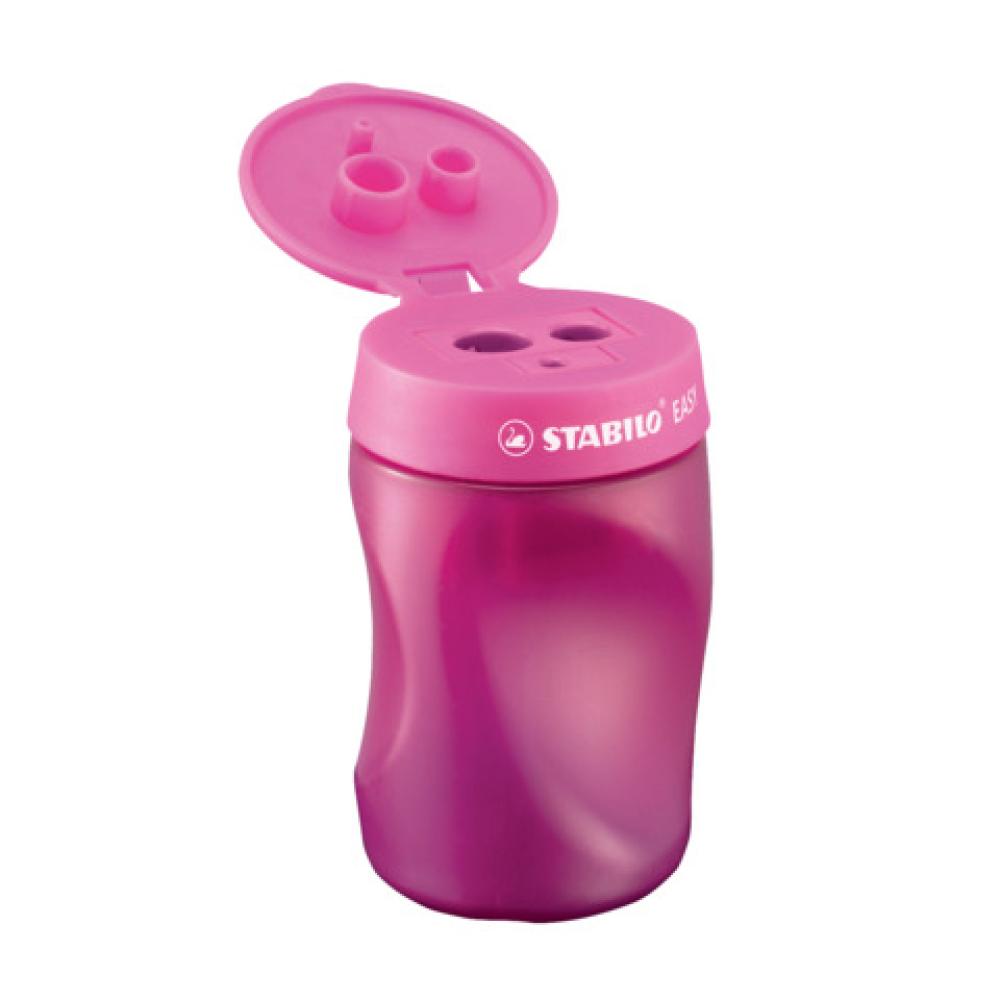 Ergonomischer Dosen-Spitzer für Linkshänder EASYsharpener 3 in 1 pink STABILO 4501/1 (4006381415842)