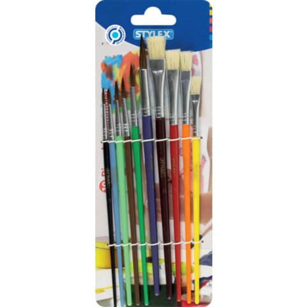 Pinselset 6 Haar- und 4 Borstenpinsel TOPPOINT 35065A (4044186350654)