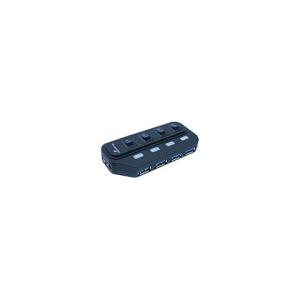 USB 3.0 Hub 1:4 mit seperaten Ein- Aus-Schaltern und Netzteil MEDIARANGE MRCS505 (4260283117697)