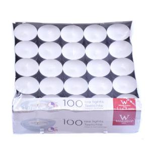 Teelicht weiß 100 Stück Metallhülle 580930.004 (4009406700916)