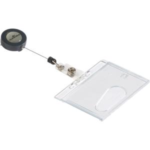 Namensschild Hartbox mit Ausweiskartenhalter transparent 85x54 mm DURABLE 8012 19 (4005546804125)