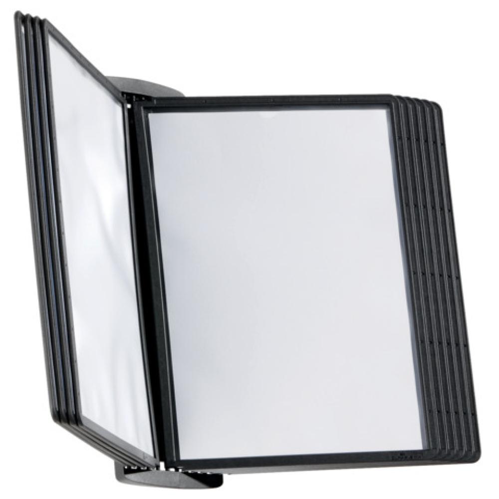 Sichttafelset SHERPA style wall 10, mit 10 Sichttafeln A4, schwarz DURABLE 5854 01 (4005546507361)
