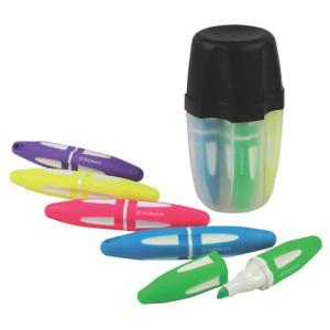 Textmarker Dose mit 5 Farben sortiert Donau 5140011-99 (9004546440192)