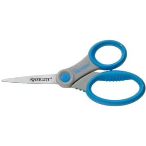 Schere Microban Softgrip rostfrei asymmetrisch grau blau 15,5 cm WESTCOTT E-30760 00 (4027521307605)