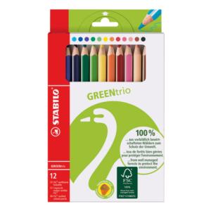 Stabilo Greentrio Buntstifte Farbsortiert, 12 St. 6203/12 (4006381401029)