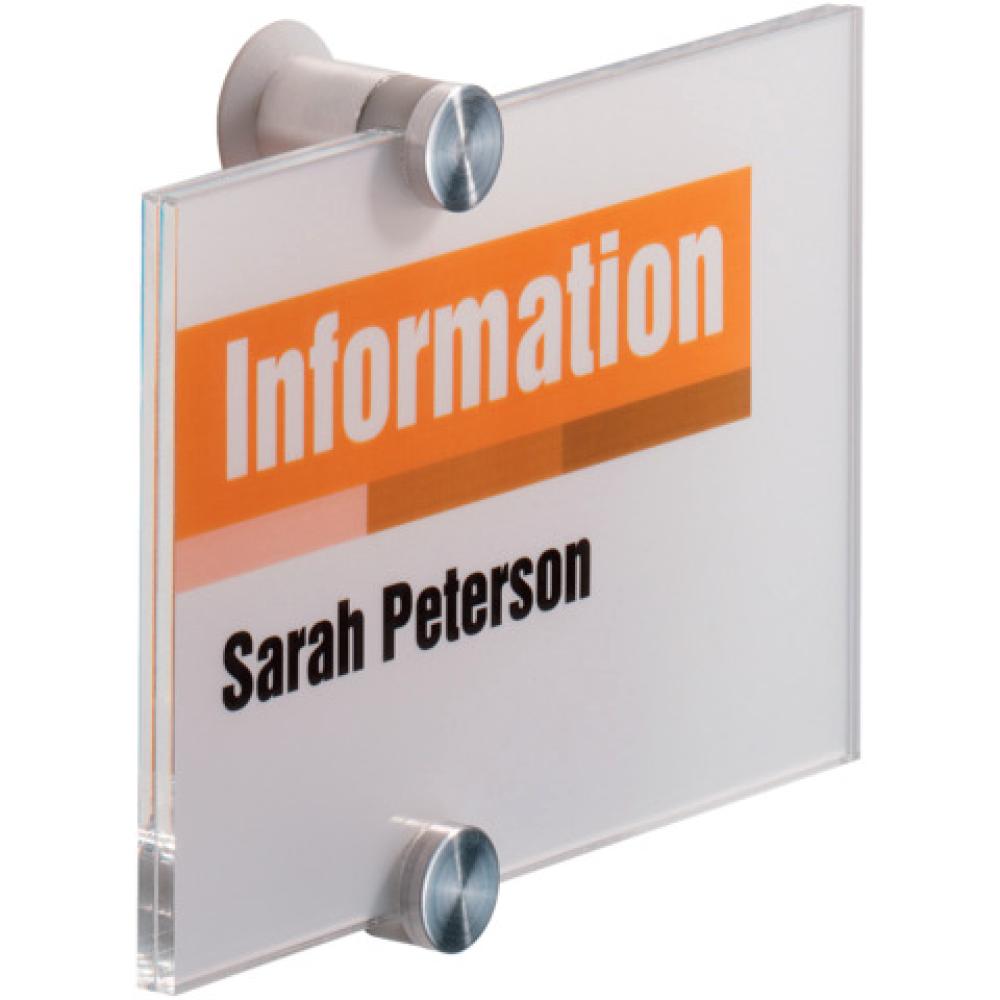 Türschild CRYSTAL SIGN 148x105 mm transparent DURABLE 4821 19 (4005546403557)