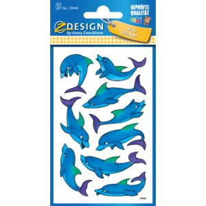 Z-Design Kinder Sticker Delfine 2 Bogen 18 Sticker AVERY ZWECKFORM 53444 (4004182534441)
