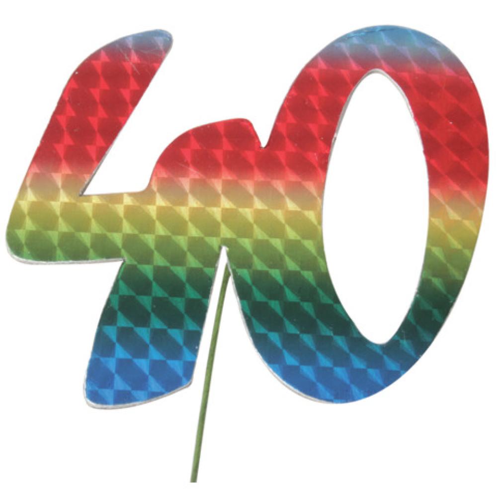 Jubiläumszahl 40 bunt 2514040 (4014983140406)