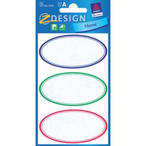 Z-Design Marmeladen Etiketten ovale Rahmen 3 Bogen 12 Etiketten AVERY ZWECKFORM 3742 (4004182037423)