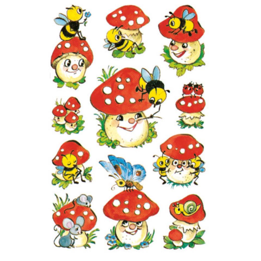 Z-Design Deko Sticker Fliegenpilze 3 Bogen 33 Sticker AVERY ZWECKFORM 4304 (4004182043042)