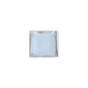 Glasteller 15x15 cm weiß-silber eckig YQL7182-1 (9004546363095)