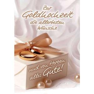 Goldhochzeitskarte inkl. Umschlag KOMMA³ 01-234 (9004546471165)