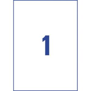 Papier-Etiketten A4, 20 Stück 210x297 mm stark haftend weiß AVERY ZWECKFORM L7877-20 (4004182070093)