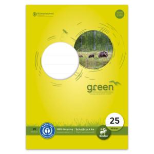 Schulblock LIN 25 A4, 50 Blatt 70 g qm 9mm liniert mit Rand STAUFEN GREEN 040750025 (9001939828407)