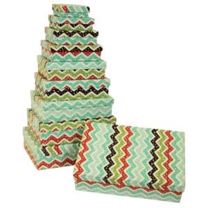 Geschenkkarton Zacken bunt 10-tlg. flach 45172 (9004546451723)