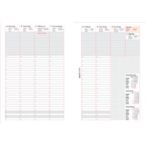 Ersatzkalendarium Wochenplan A5, 1 Woche 2 Seite BIND 250826 (4021068026210)