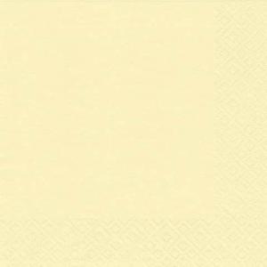 Serviette Zelltuch 33x33 cm uni creme Braun+ Company 1012-0002 (4014995427410)
