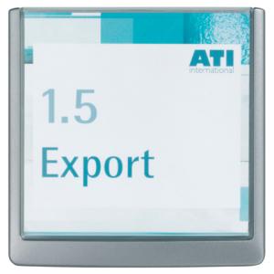 Türschild CLICK SIGN Alu 149x148,5 mm Transparent DURABLE 4862 37 (4005546404684)