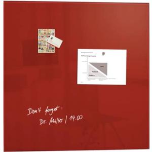 Glas-Magnetboard Artverum rot 100x100 cm SIGEL GL202 (4004360857881)