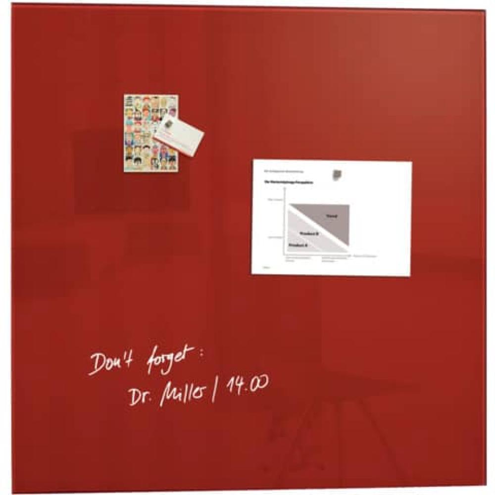 Glas-Magnetboard Artverum rot 100x100 cm SIGEL GL202 (4004360857881)
