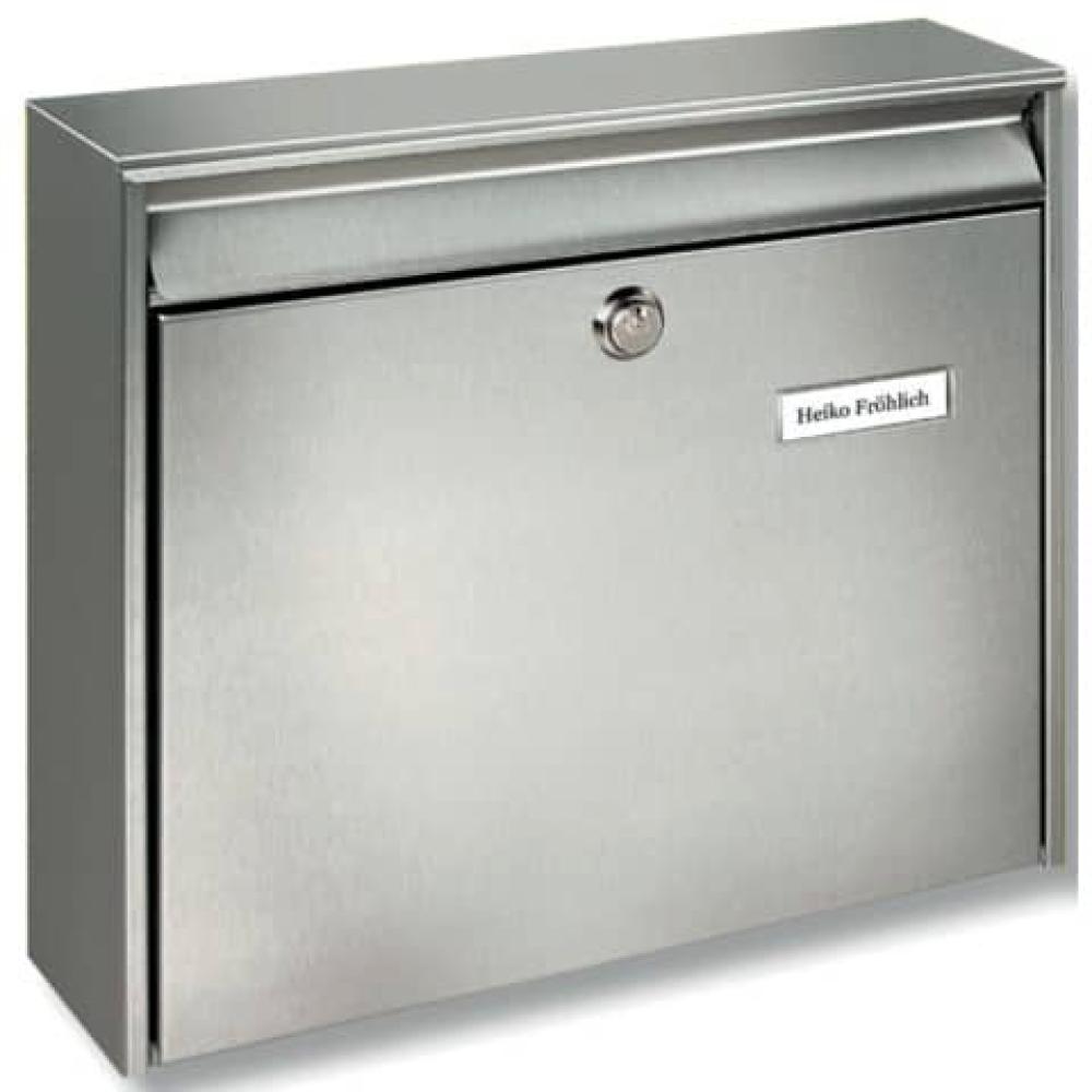 Briefkasten Borkum 362x322x100 mm silber Edelstahl BURG-WÄCHTER 3877 Ni (4003482202005)