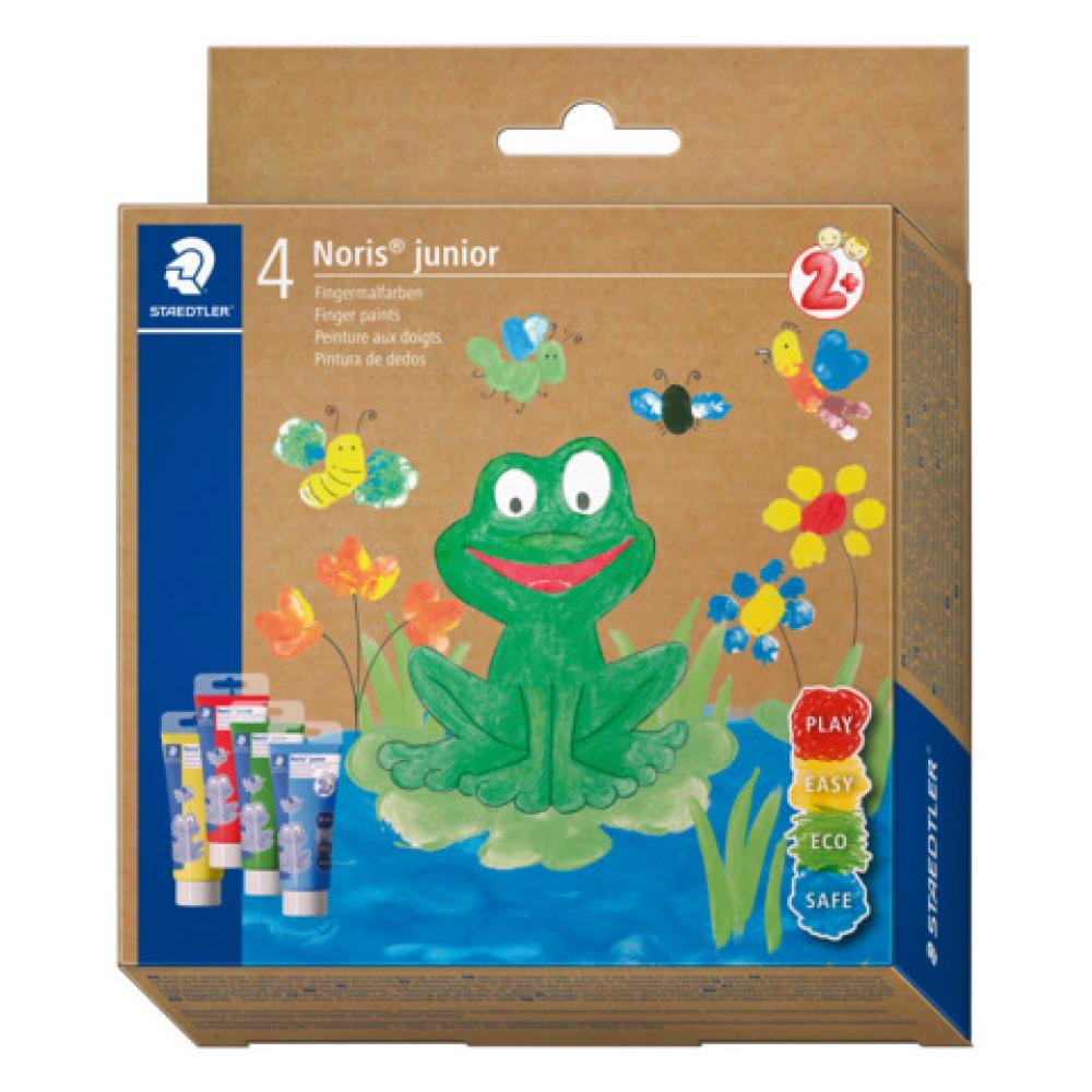 Fingerfarbe Noris Club sortiert Kunststoff-Töpfchen 4x100 ml STAEDTLER 8814 D (4006608810887)