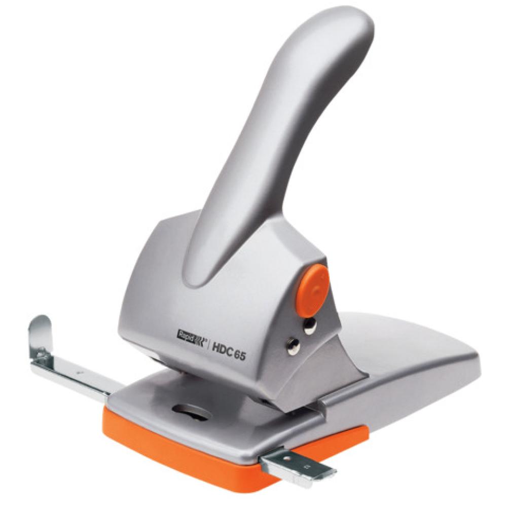 Rapid Registraturlocher Hdc65 Silber, Orange 20922603 (7313469226038)