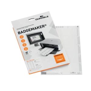 BADGEMAKER Einsteckschilder 54x90 mm weiß DURABLE 1455 02 (4005546140551)