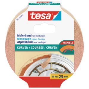 Papier-Klebeband Maler-Krepp für Rundungen 25 mx25 mm beige TESA 56533-00001-00 (4042448294937)