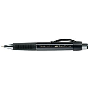 Kugelschreiber GRIP PLUS BALL 0,5 mm metallic-schwarz FABER CASTELL 140733 (4005401407331)