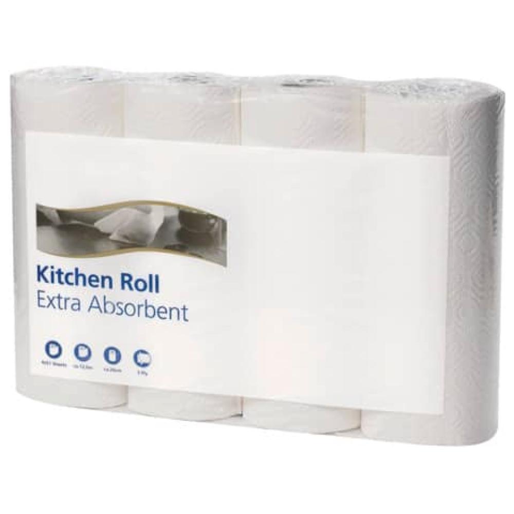 Haushaltsrollen 2-lagig geprägt hochweiß Rolle mit 64 Blatt 4 Rollen pro Pack TORK 120270 (7322540014327)