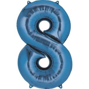 Folienballon XXL Zahl 8 blau 9907290 (0026635282949)