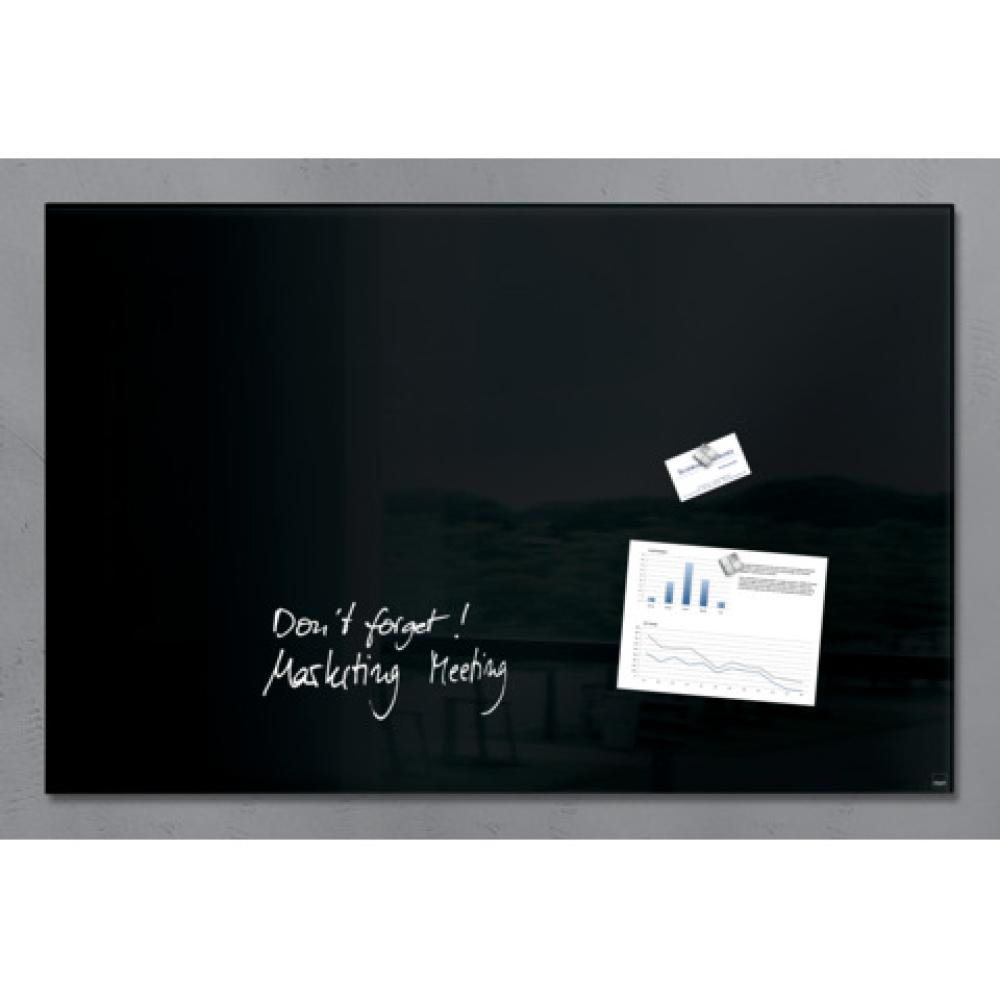 Glas-Magnetboard Artverum schwarz 100x65 cm SIGEL GL140 (4004360887642)