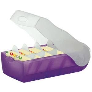 Karteibox CROCO A8 quer für 500 Karten lila-transluzent HAN 998-673 (4012473998421)