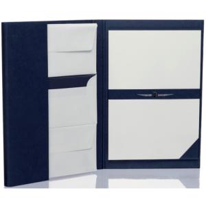 Paper Royal Briefpapiermappe blau 25 25, A4 DL weiß gerippt RÖSSLER 1024831009 (4014969496510)