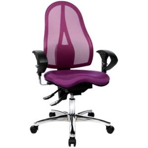 Fitness-Drehstuhl SITNESS 15 lila Armlehnen Teppichrollen TOPSTAR ST19U G03 (4014296066264)