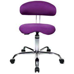 Drehhocker Sitness 40 mit Lehne lila Teppichrollen TOPSTAR ST290 T33 (4014296069463)