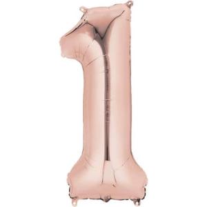 Folienballon Zahl 1 rose gold 9906276 (0026635362108)